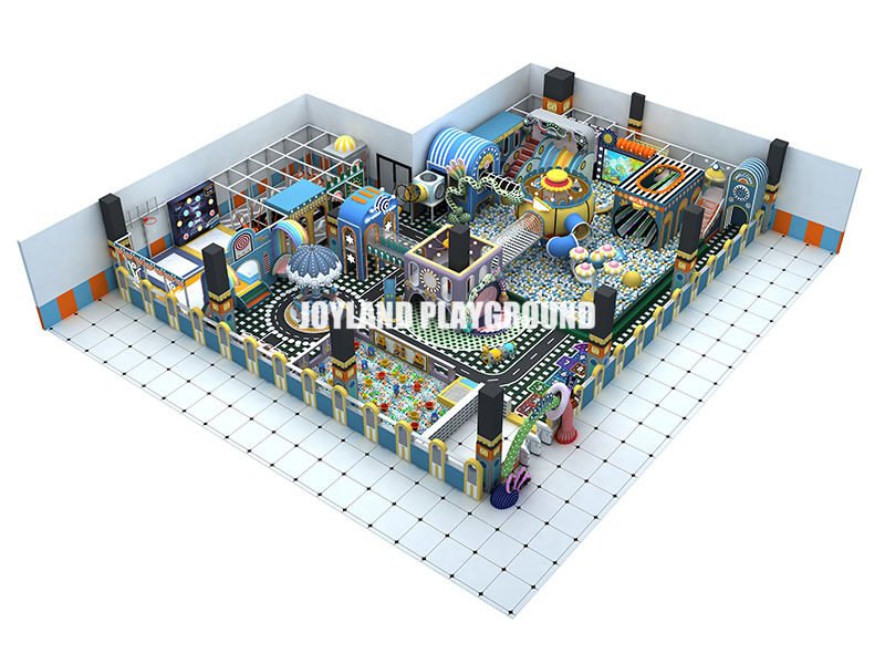 Commercial indoor playground full view in custom design