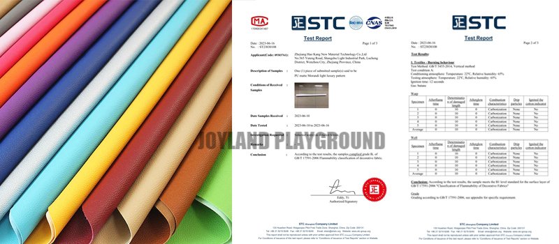 High-quality PU leather material for soft indoor playground cushions