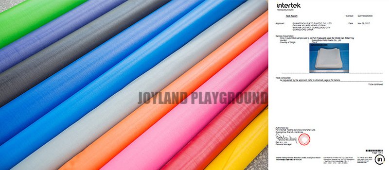 Colorful PVC leather used for soft padding in play areas