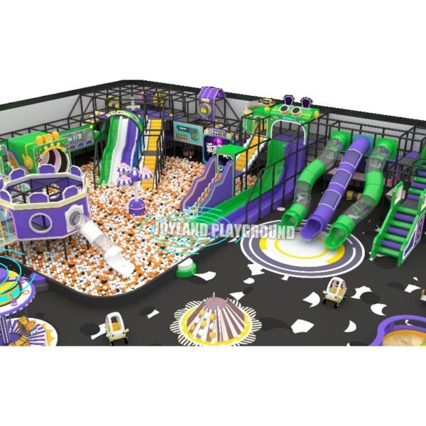 Close-up of padded play surfaces