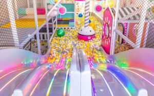 Indoor playground designed in accordance with permit regulations