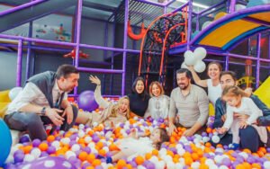 Indoor playground with vibrant design used for marketing promotions