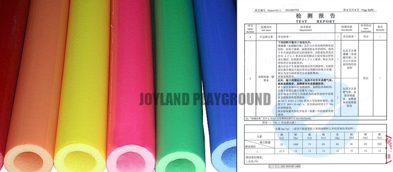 Foam-wrapped pipe cover for indoor playground safety