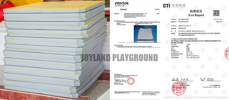 Steel-supported platform used in indoor playground installations